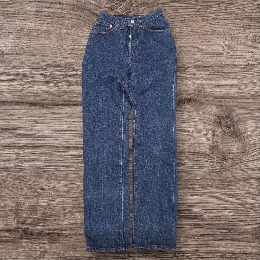 Vintage Levi's 501 Women's Jeans 26501-0158 W25 L32 Made USA Dark Wash 80s